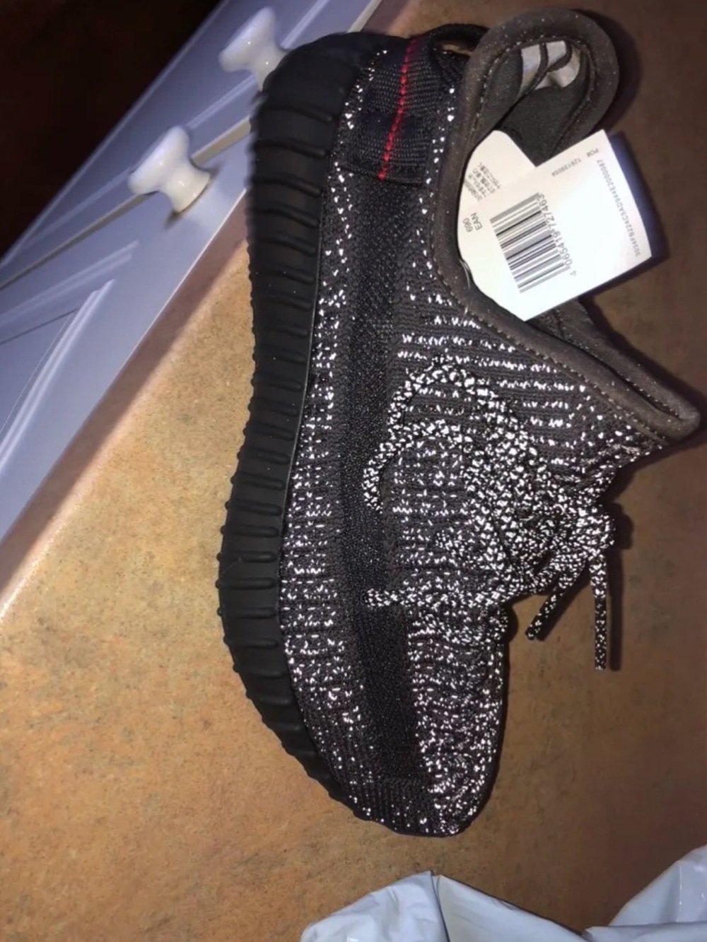 Reflective Black Knit Women's Sneaker